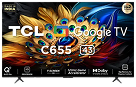 TCL C655 109.22 cm (43 inch) QLED 4K Ultra HD Google TV with Dolby Vision (2024 model)